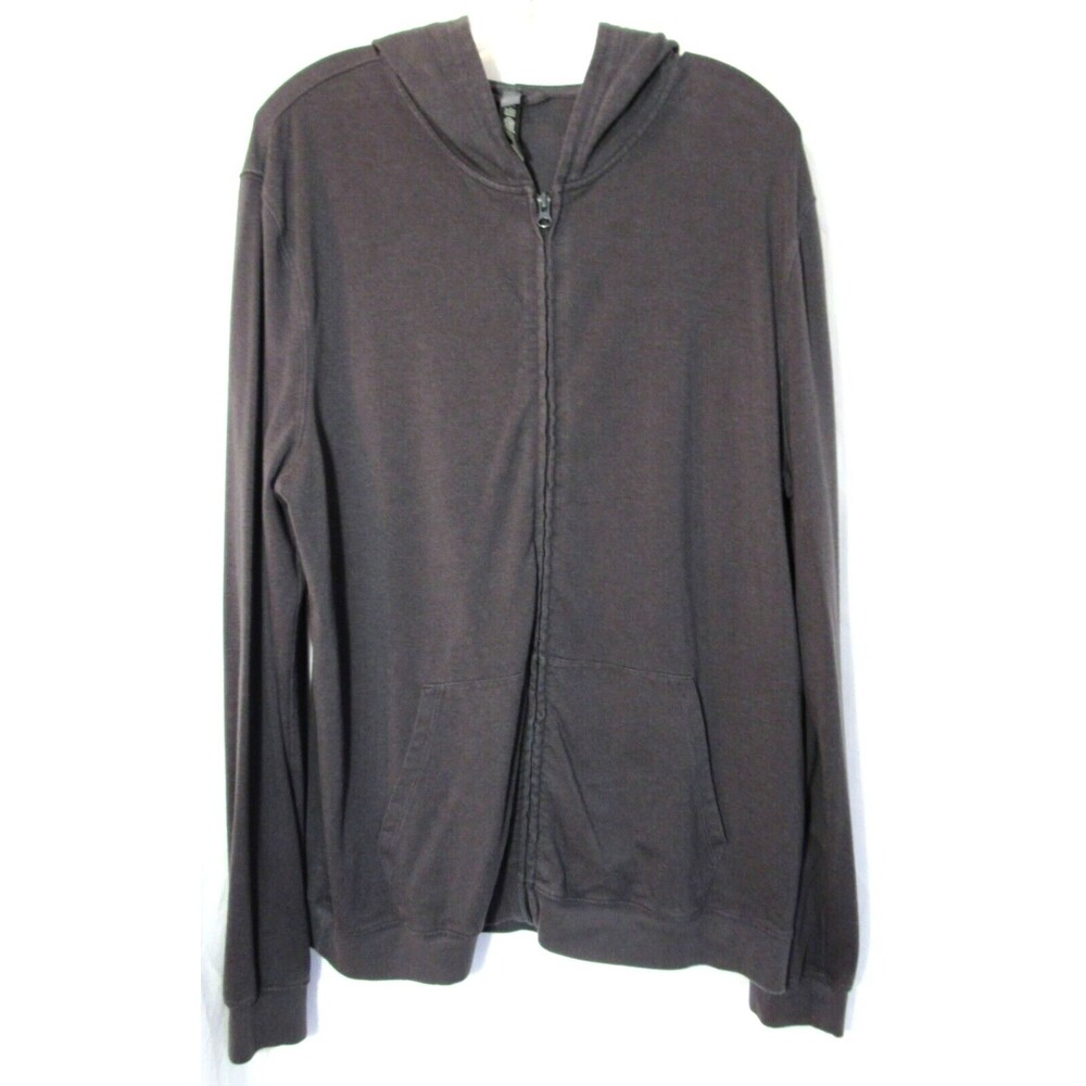 Skims Gray Long Sleeve Hooded Full Zip Jacket Size Medium EUC